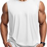 Men's Tank Top Cotton Muscle Workout Gym Shirts Moisture Wicking Lightweight Summer Casual Sleeveless Shirts