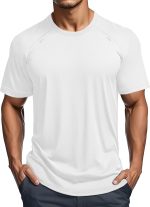 Men's Dry Fit Shirts Mesh Short Sleeve Athletic Lightweight Workout Performance Hiking Shirt